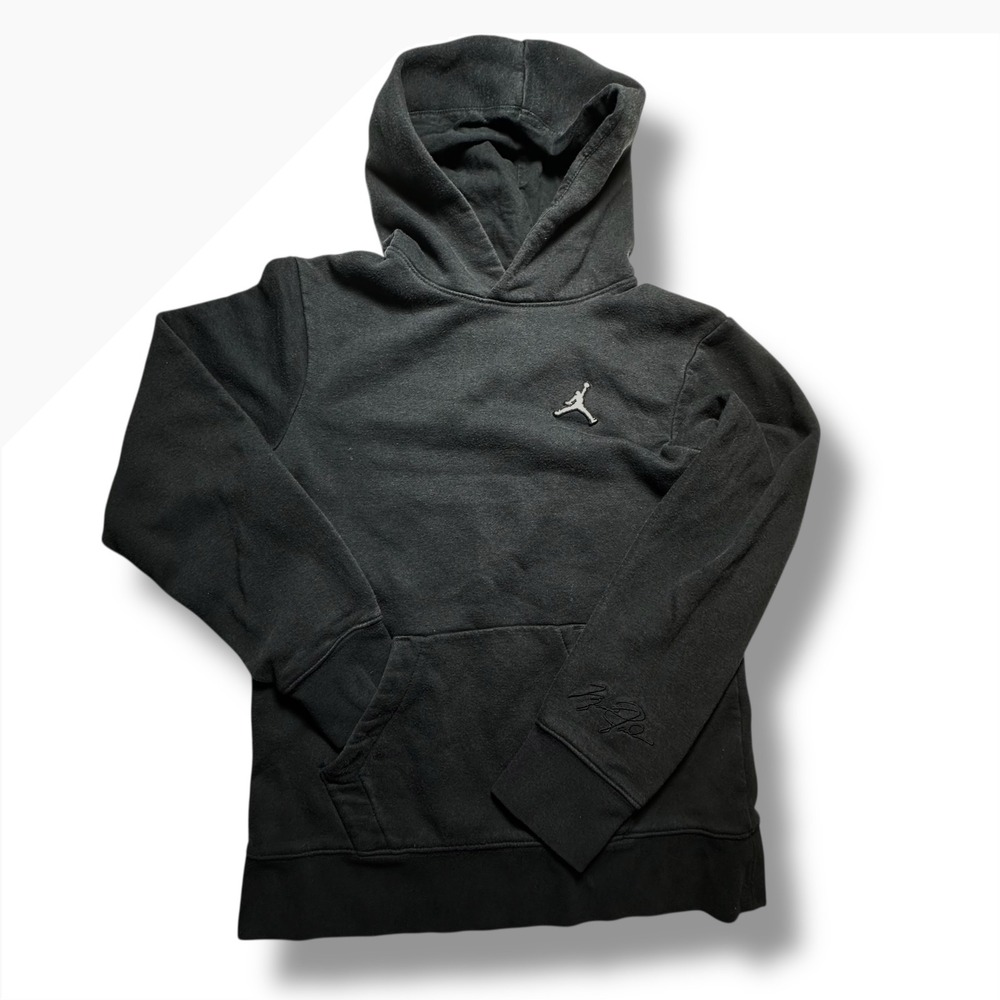 Jordan Kids L Black Pullover‎ Hoodie with Signature Logo, Jumpman
